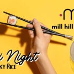 sticky rice sushi night mill hill brewery warrenton nc