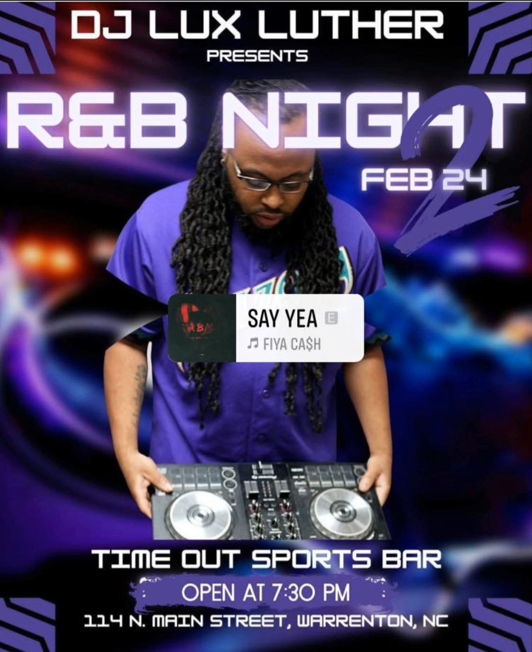 Rb night time out sports bar Warrenton nc