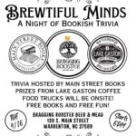 brewiful minds bookish trivia main street books lake gaston coffee bragging rooster april 16 2024