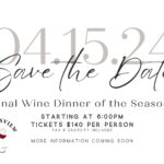 final wine dinner of the season april 15 2024 watersview restaurant littleton nc