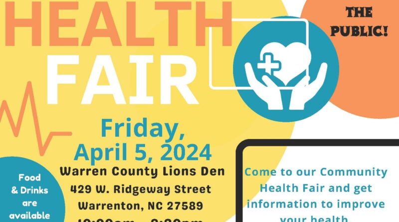 warren county health department health fair warrenton nc april 5 2024