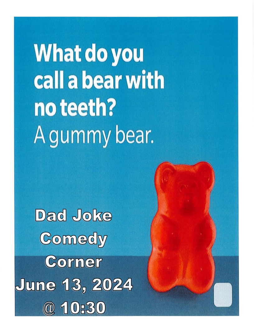 Dad Joke Comedy Corner Warren County Memorial Library Summer Reading Program Warrenton NC 2024