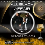 all black affair seven springs farm and vineyard october 2024