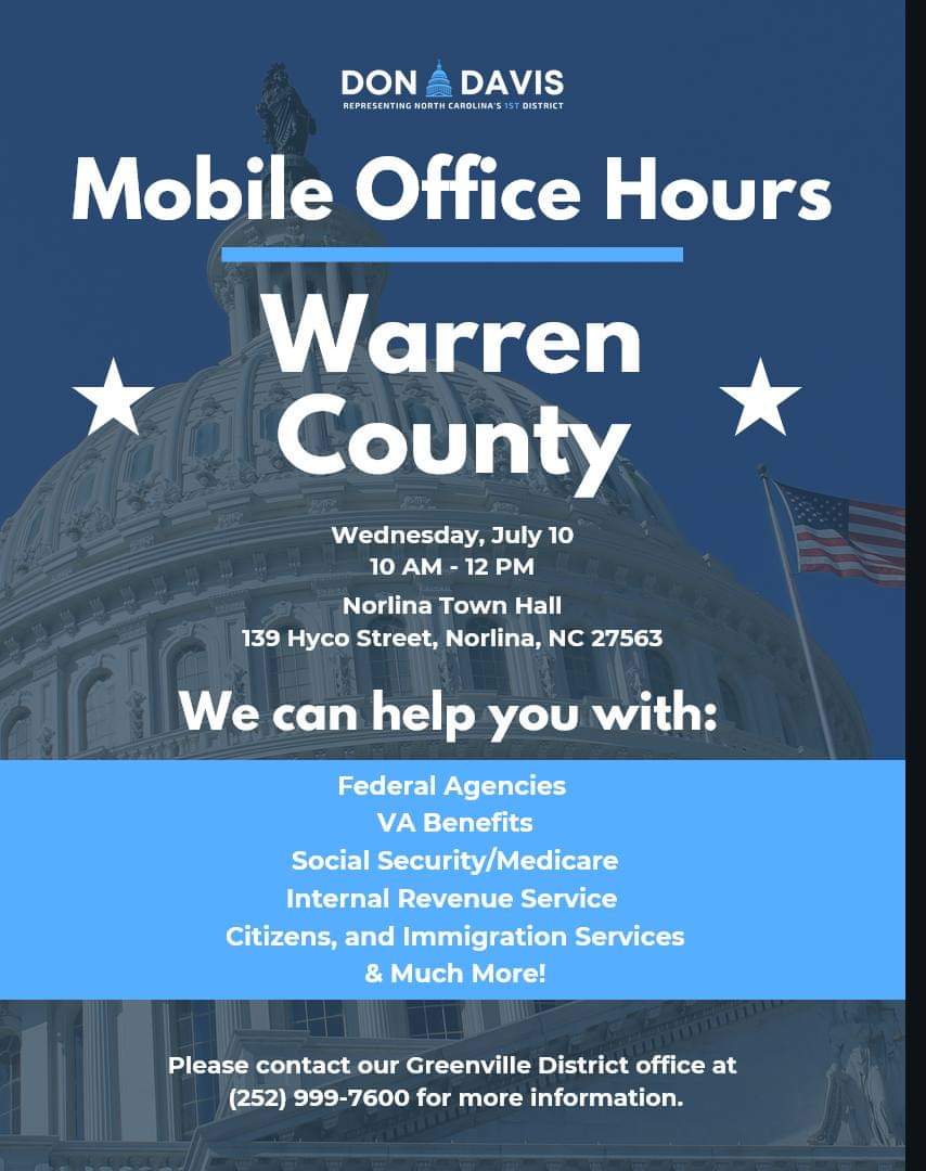 don davis mobile office norlina nc warren county july 10 2024