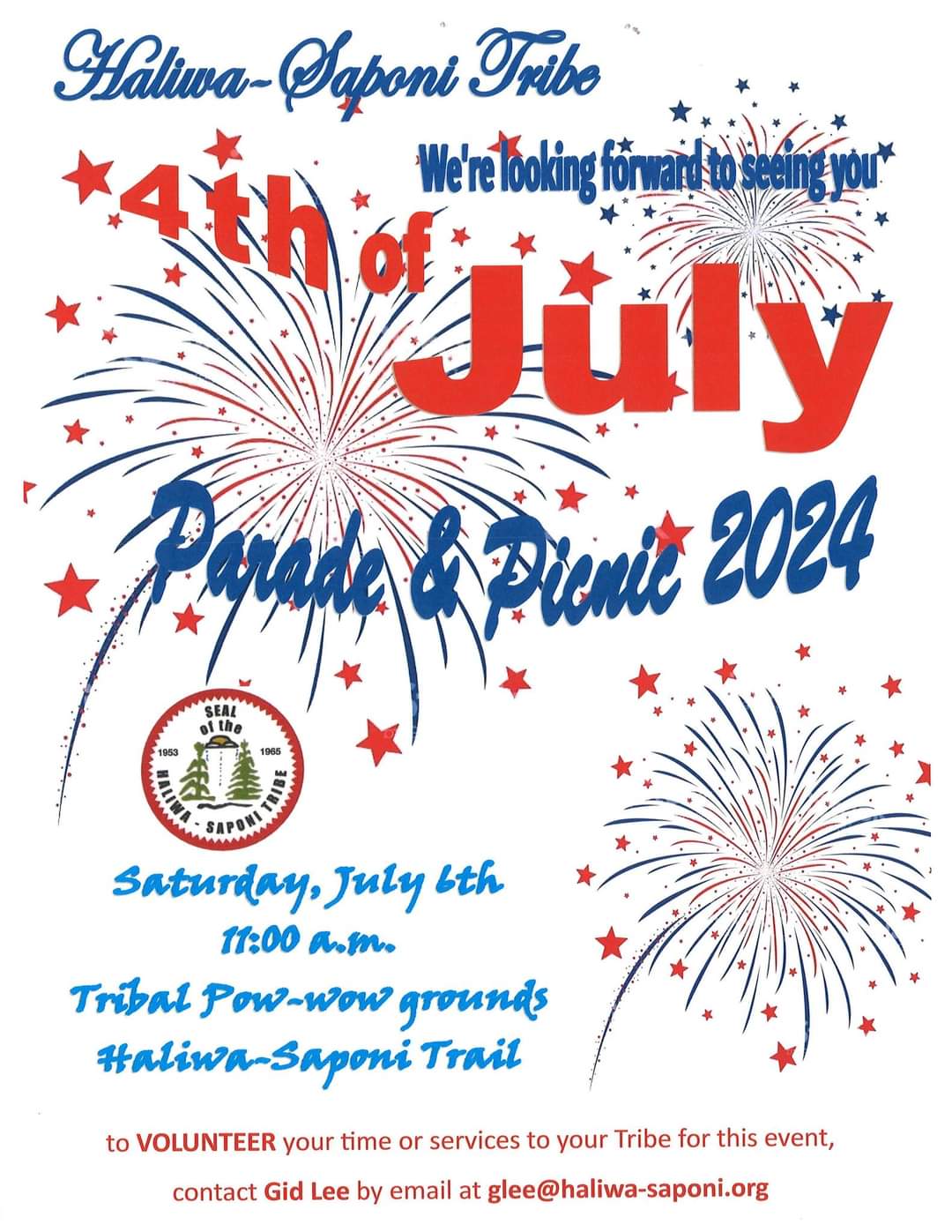 haliwa saponi fourth of july parade picnic 2024