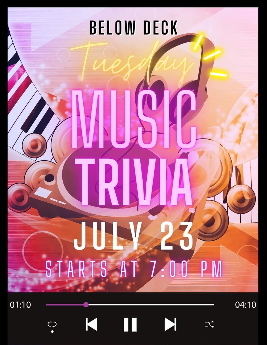 music trivia below deck watersview restaurant littleton nc july 23 2024