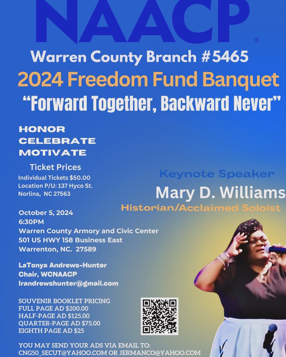 naacp warren county branch freedom fund banquet 2024