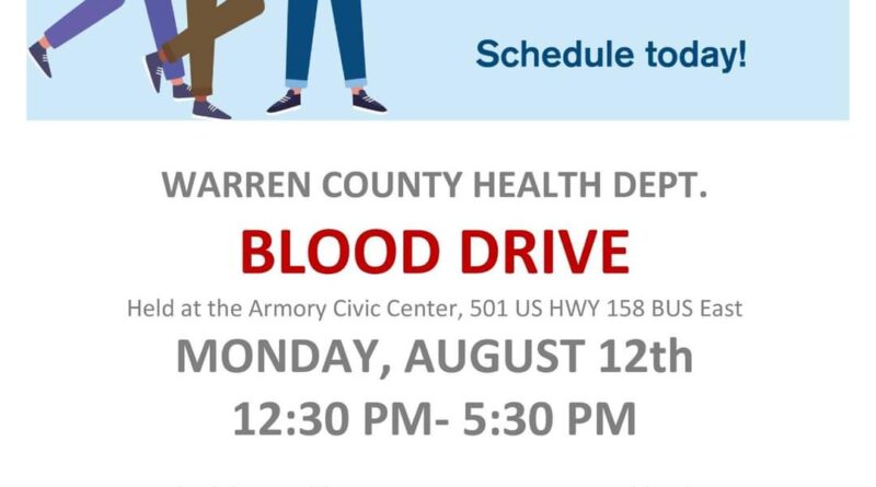 warren county health department blood drive august 12 2024