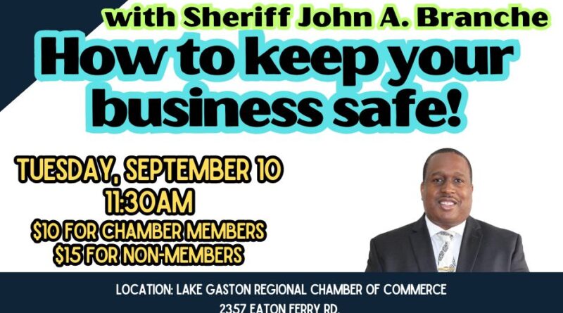 warren county sheriff john branch lunch lake gaston regional chamber of commerce september 2024