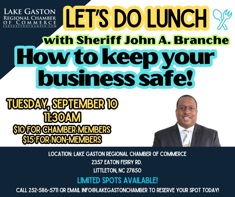 warren county sheriff john branch lunch lake gaston regional chamber of commerce september 2024