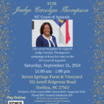 judge carolyn thompson fundraiser seven springs farm and vineyard september 21 2024