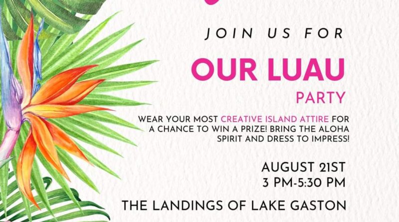 luau party landings of lake gaston littleton nc august 21 2024