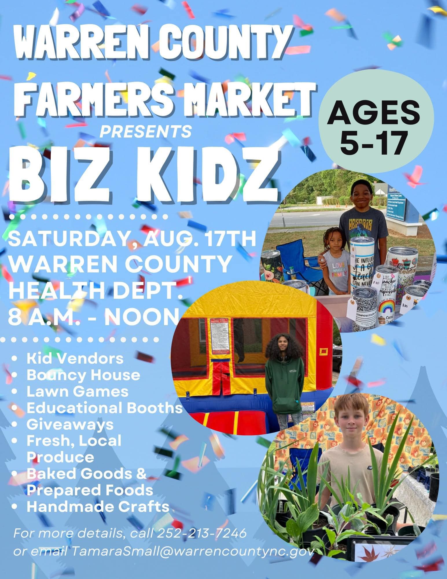 warren county farmers market biz kids warrenton nc august 2024