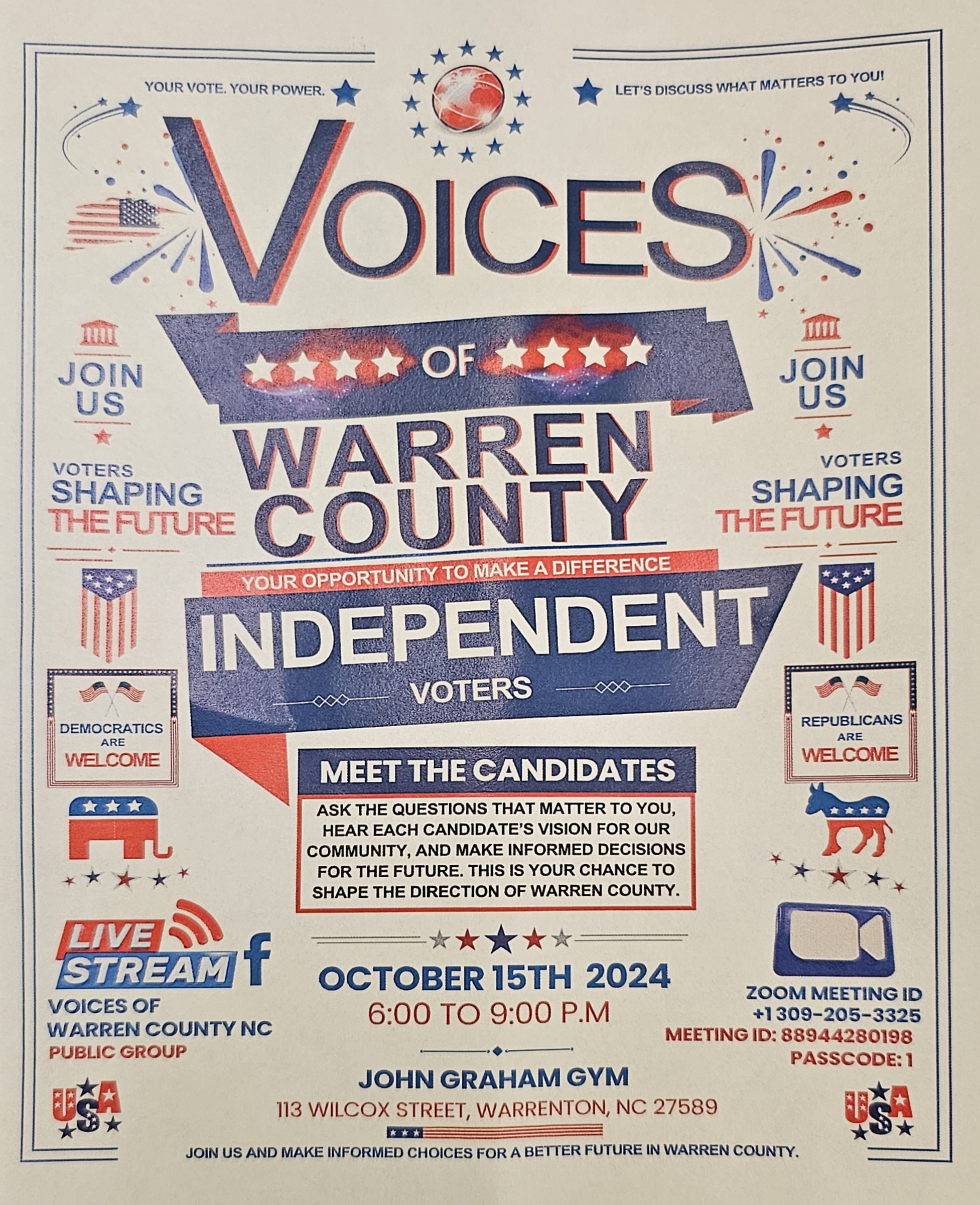 Meet the candidates voices of Warren nc