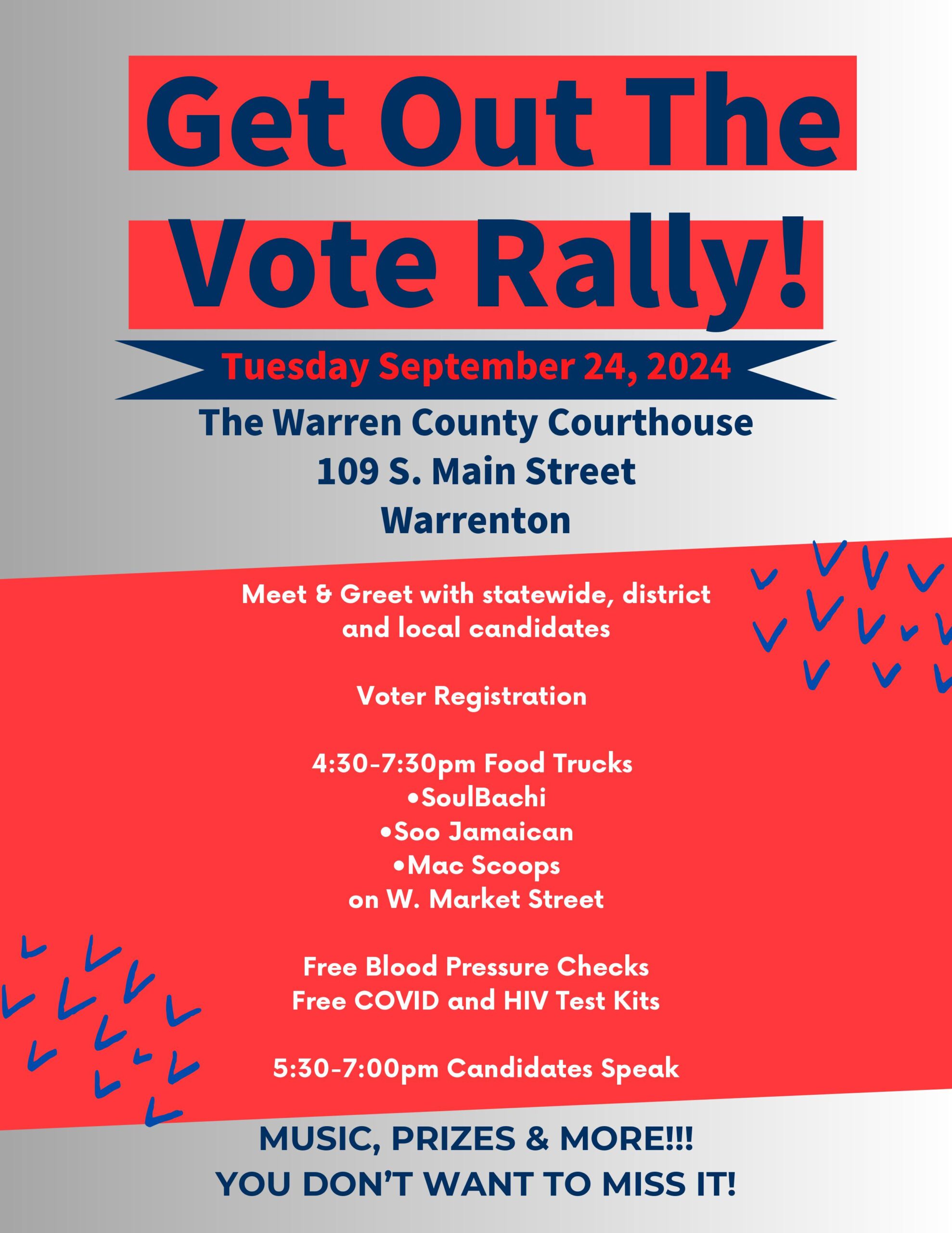 get out the vote rally september 2024 warrenton nc