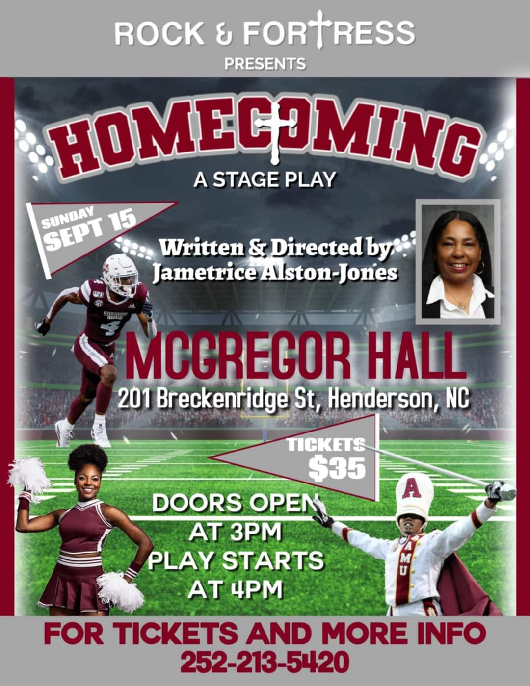 homecoming stageplay rock and fortress jametrice alston jones mcgregor hall henderson nc