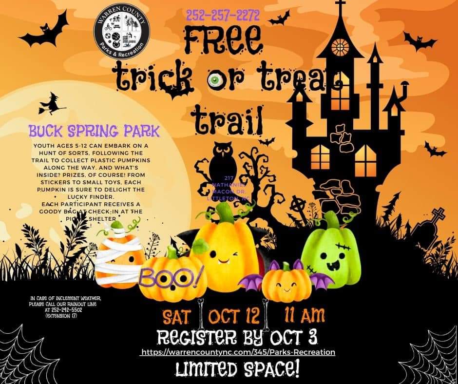 trick or treat trail buck spring park warren county parks and recreation october 12 2024