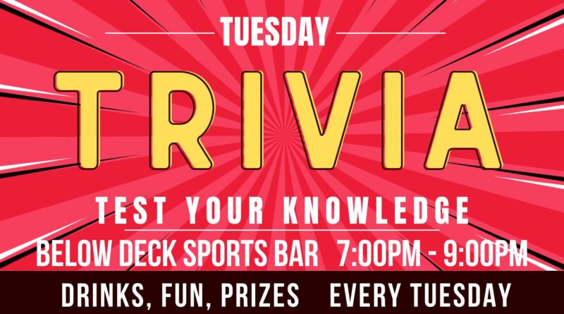 tuesday trivia below deck watersview restaurant littleton nc