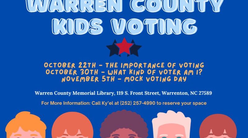 warren county kids voting warren county memorial library warrenton nc