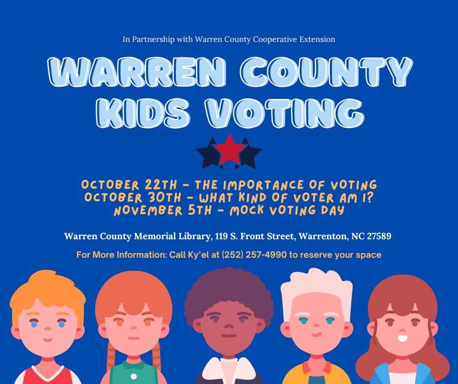 warren county kids voting warren county memorial library warrenton nc