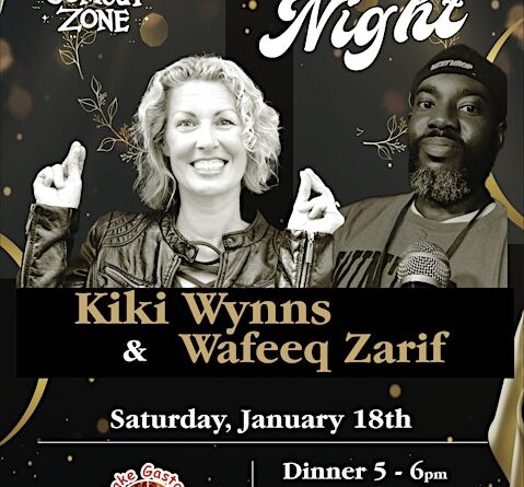 lake gaston pizza comedy night kiki wynns wafeeq zarif january 2025