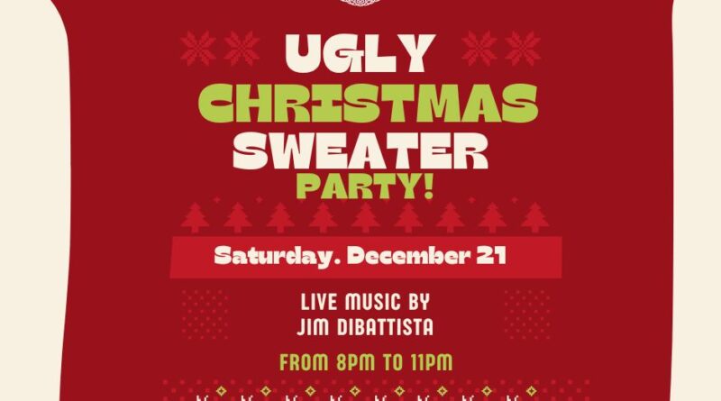 ugly christmas sweater party bragging rooster warrenton nc 2024