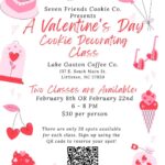 valentines day cookie decorating class lake gaston coffee seven friends cookie co littleton nc