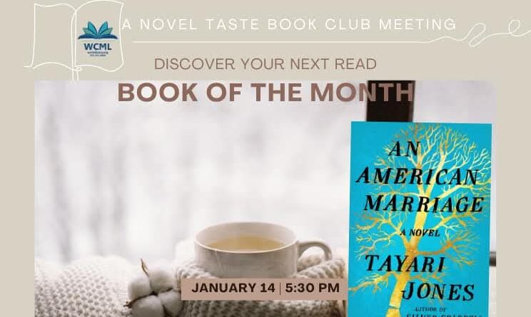 novel taste book club meeting american marriage tayari jones warren county memorial library warrenton nc january 14 2025