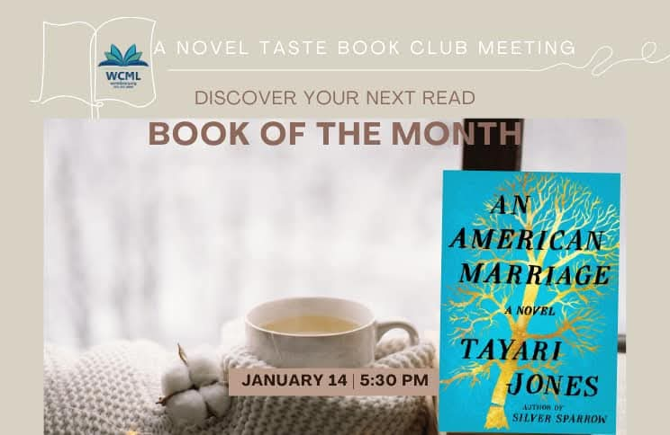 novel taste book club meeting american marriage tayari jones warren county memorial library warrenton nc january 14 2025