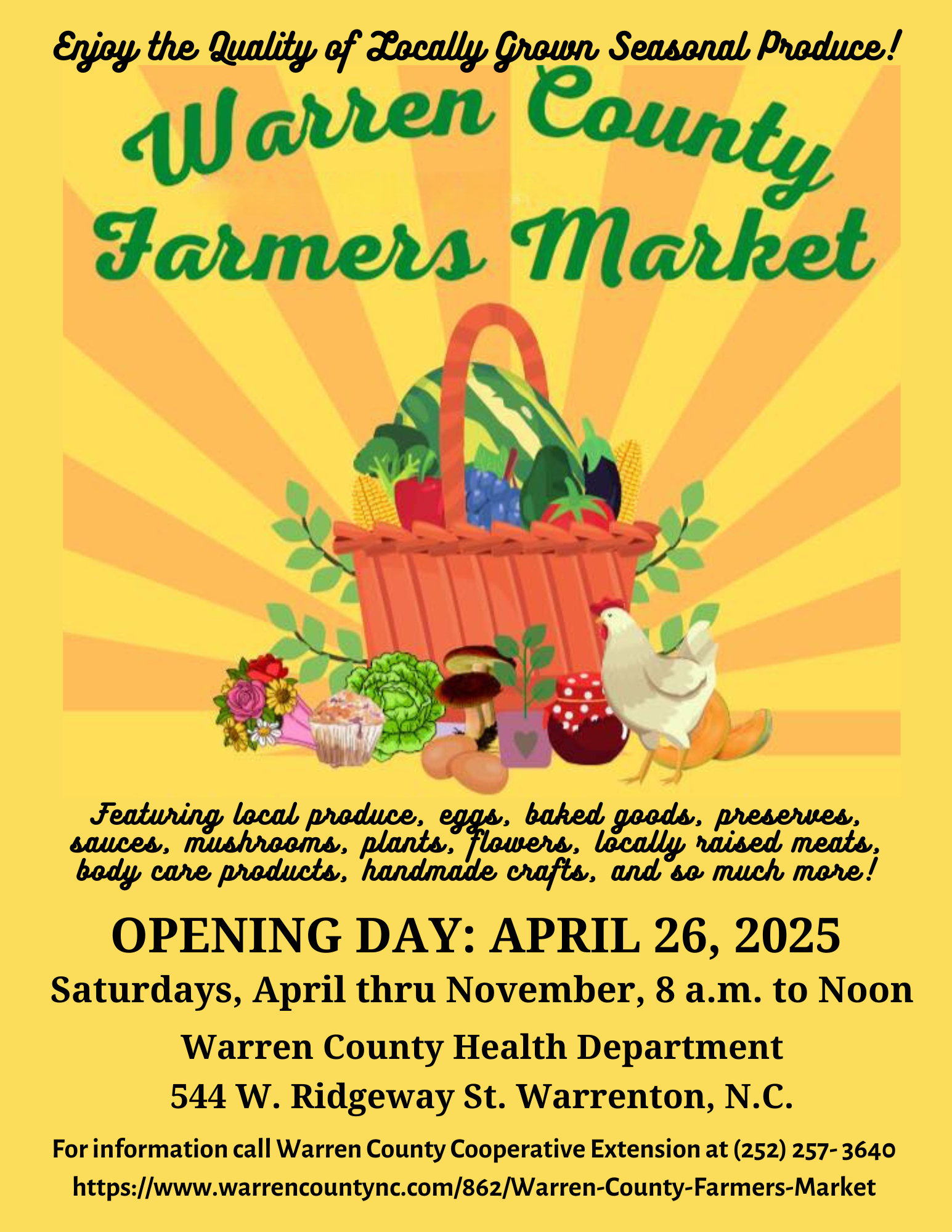 warren county farmers market warrenton nc april 26 2025