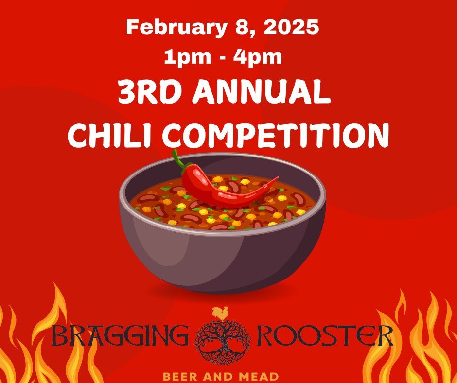 bragging rooster chili cookoff competition february 2025