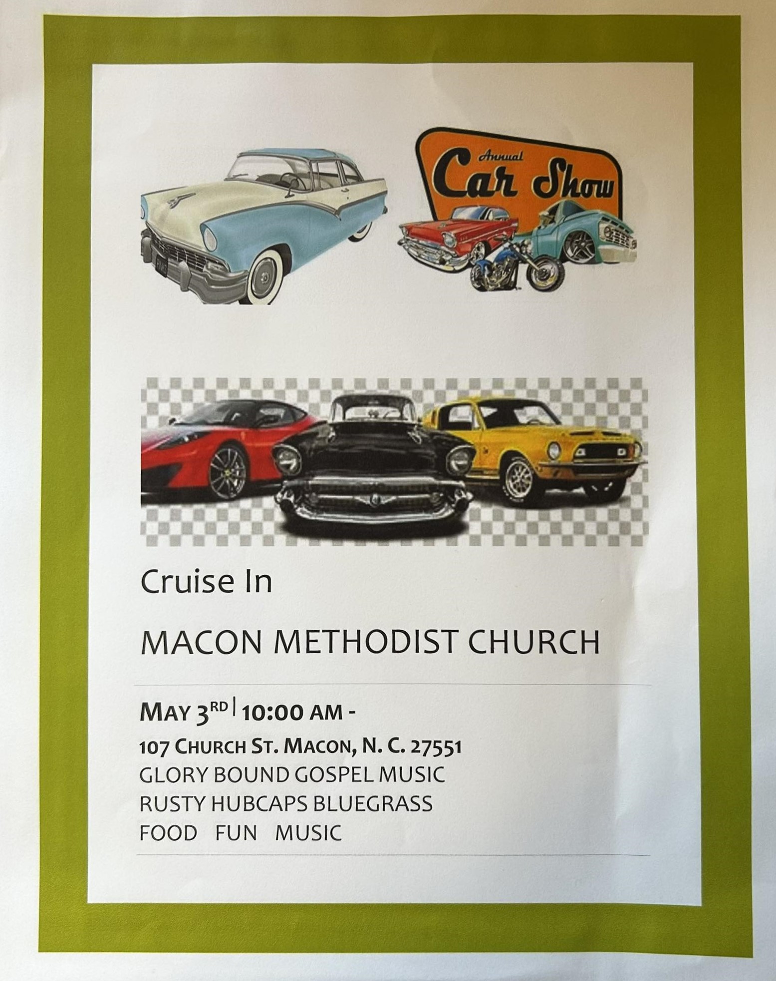 macon methodist church cruise in macon nc may 3 2025