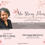Ada Strong Johnson Christian Education Lecture