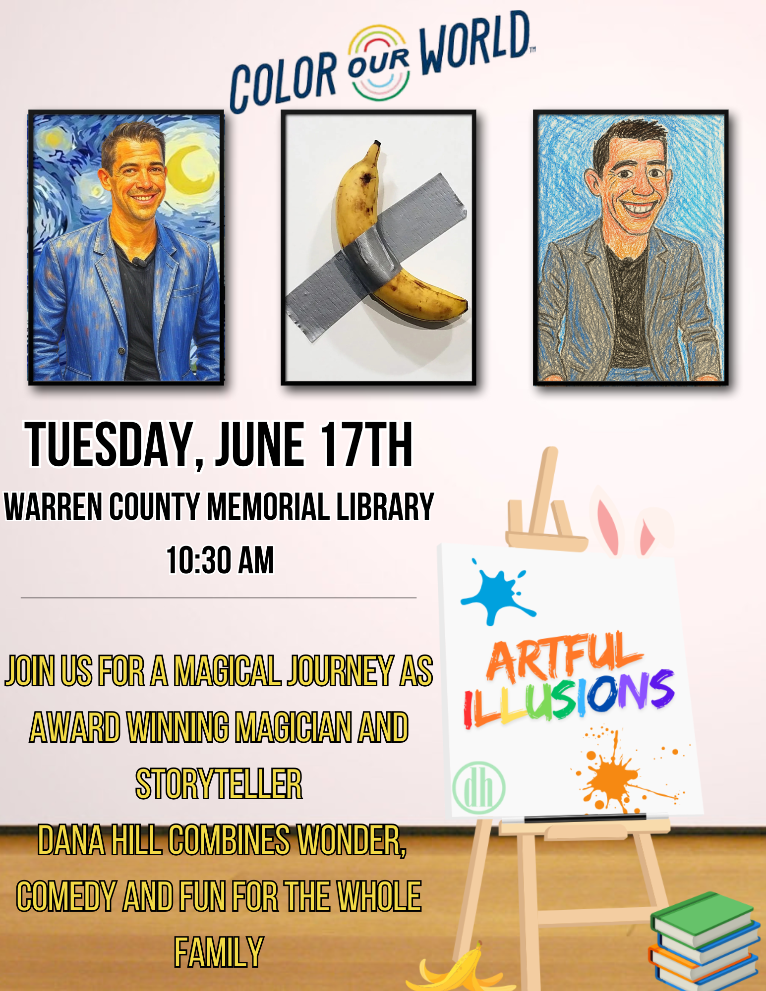 Dana Hill Magic warren county memorial library warrenton nc june 2025