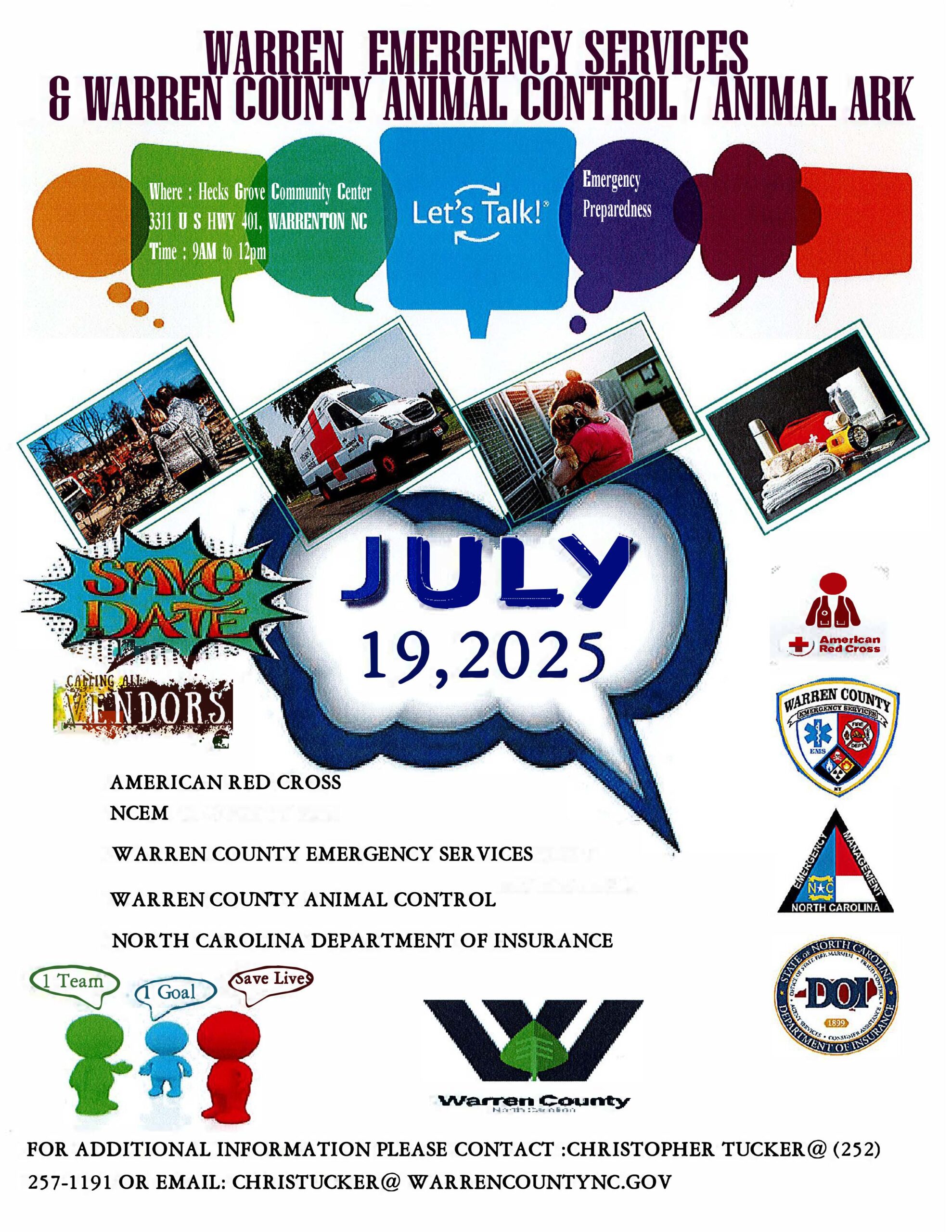 Warren County Lets Talk Emergency Services Animal Control Ark Warrenton NC Hecks Grove Community Center