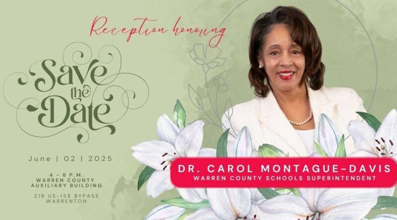 carol montague davis warren county schools superintendent reception june 2 2025