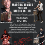 marcus joyner drummer music is life warren county memorial library warrenton nc june 27 2025