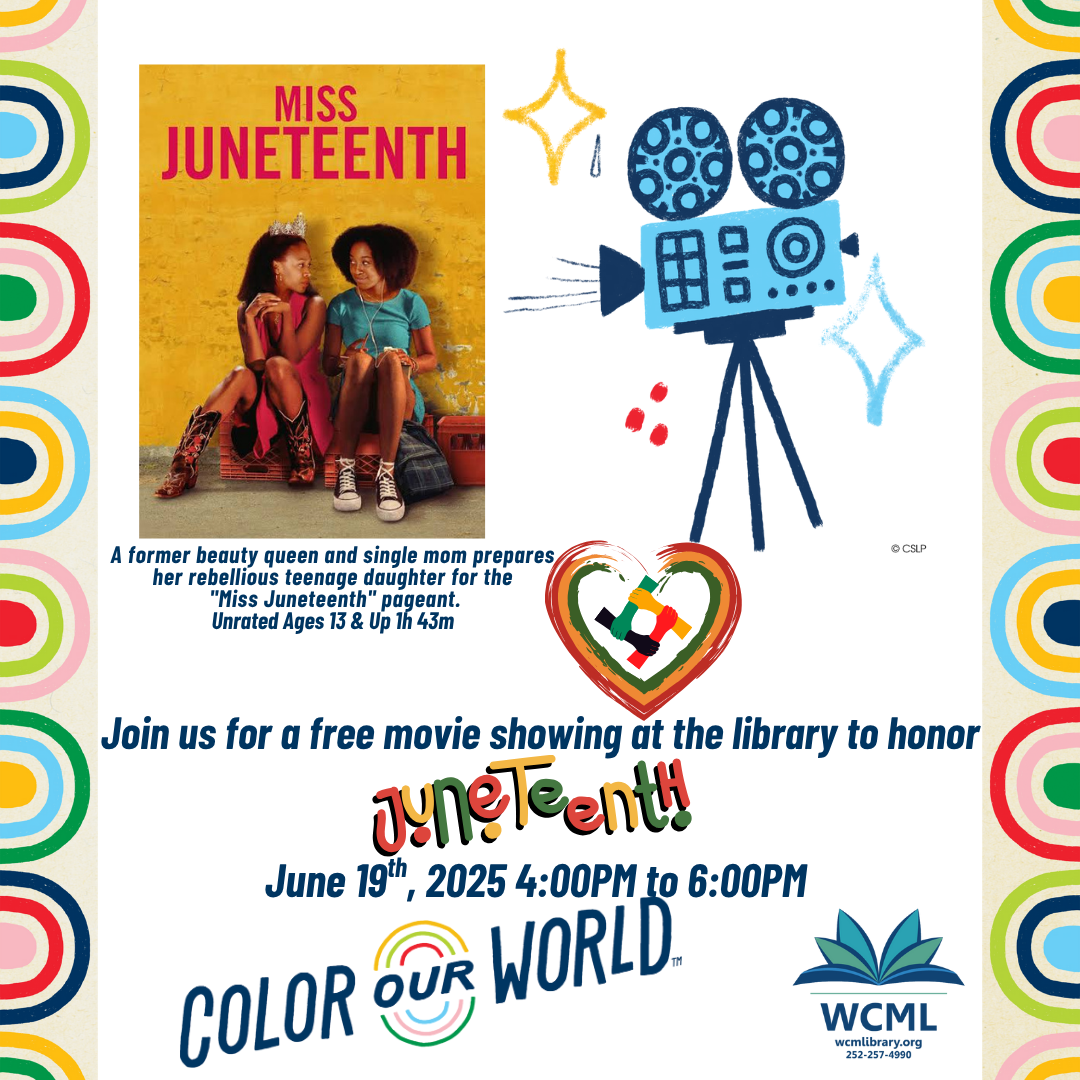 miss juneteenth movie matinee warren county memorial library nc