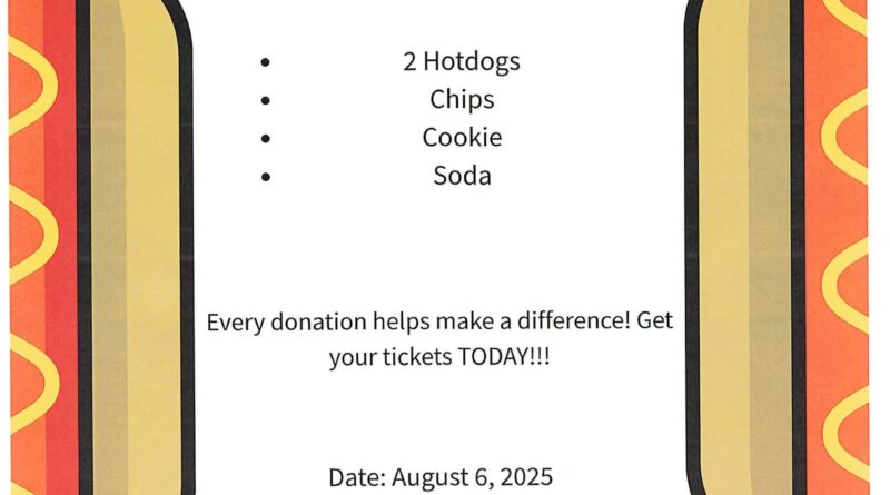 Hot dog fundraiser warren county senior center Aug 2025