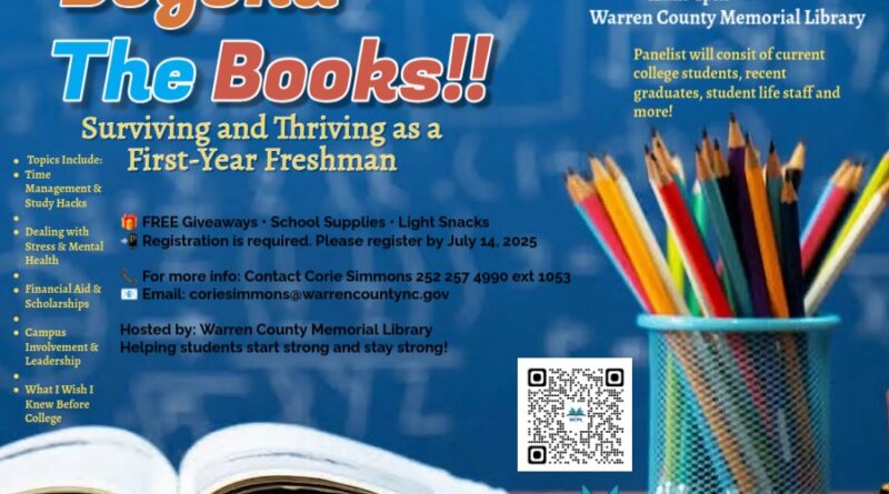 beyond the books first-year freshman warren county memorial library warrenton nc