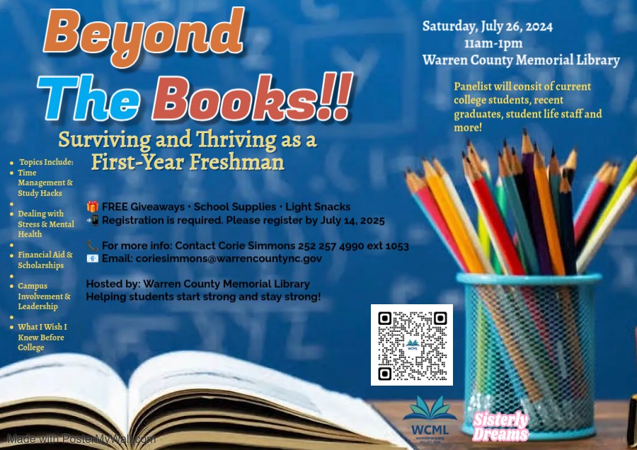 beyond the books first-year freshman warren county memorial library warrenton nc