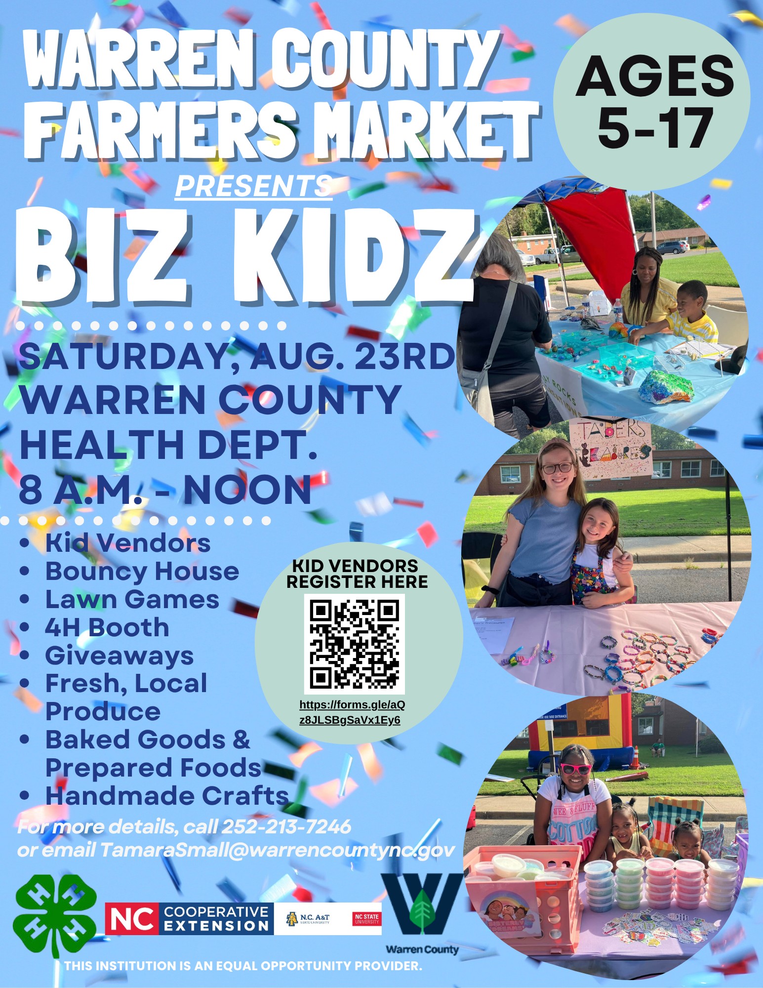 warren county farmers market biz kidz august 23 2025 warrenton nc