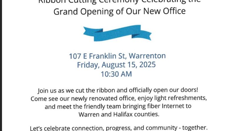 access on ribbon cutting warrenton nc august 15 2025
