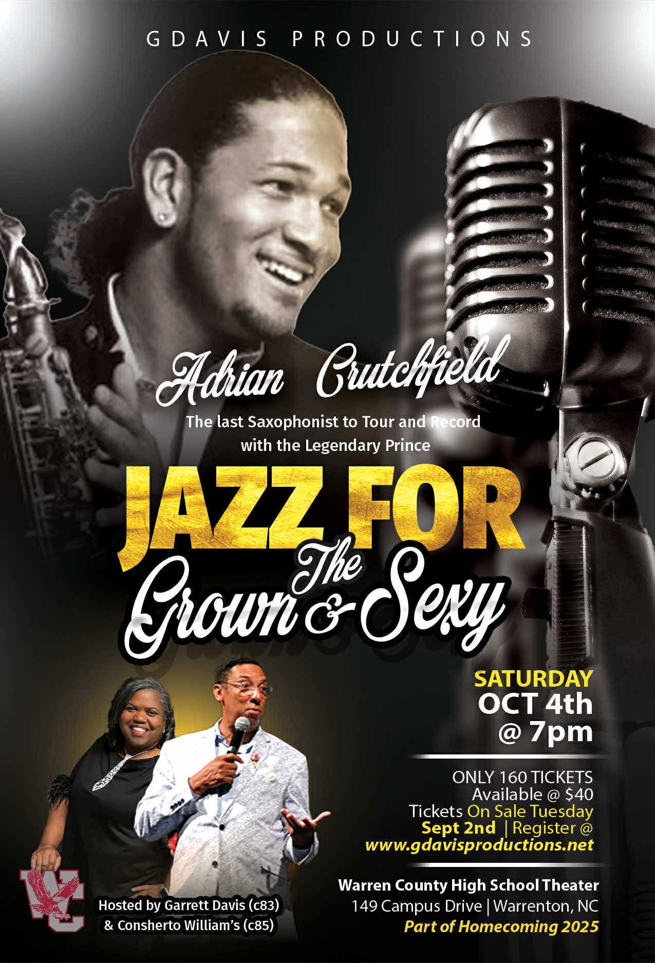 adrian crutchfield jazz warrenton nc october 4 2025