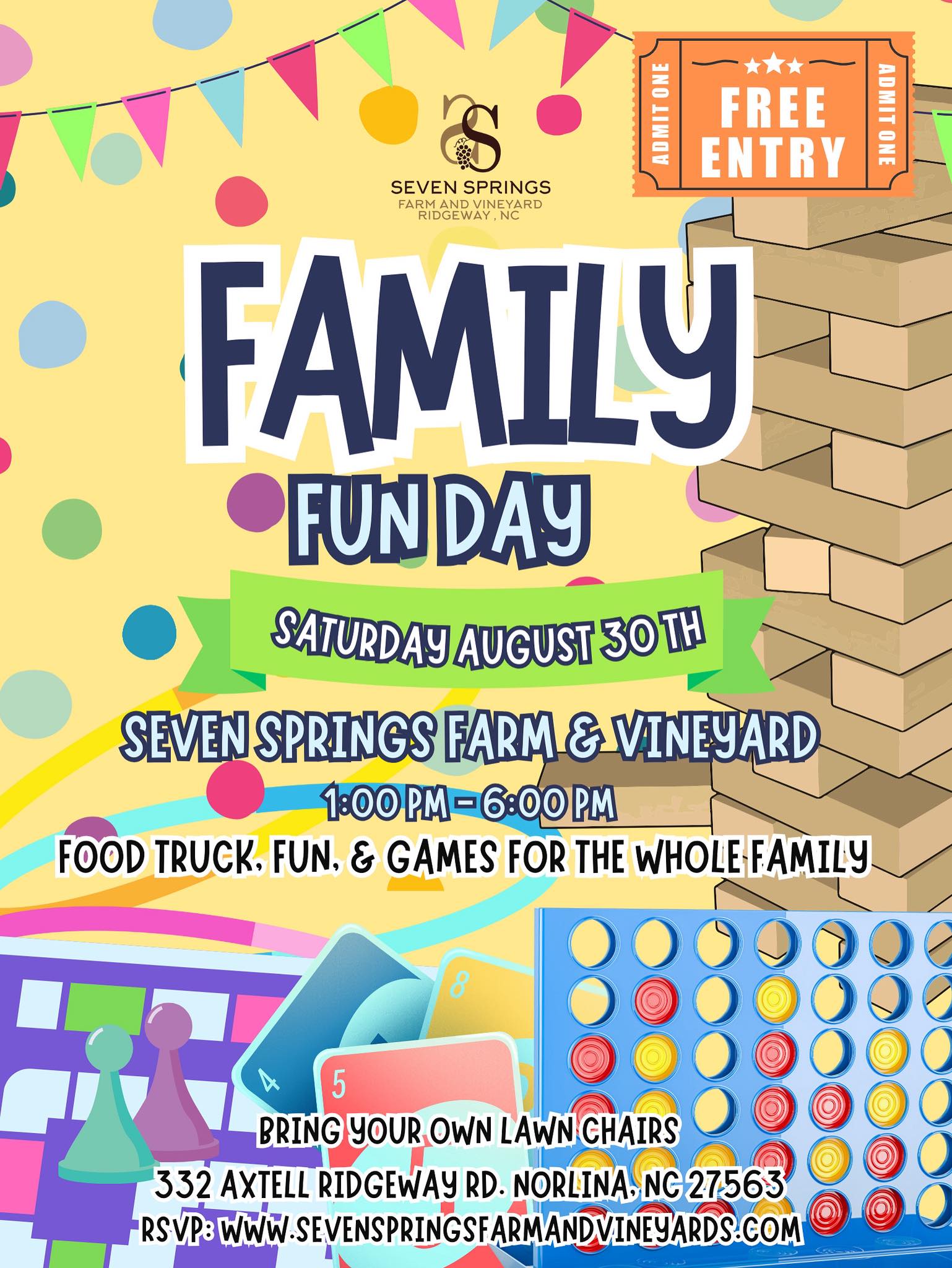 family fun day seven springs farm and vineyard norlina nc august 30 2025