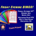 friday night bingo warrenton rural volunteer fire department october 2025