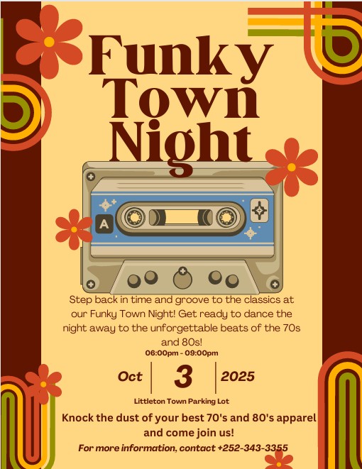 funky town night downtown littleton nc 2025