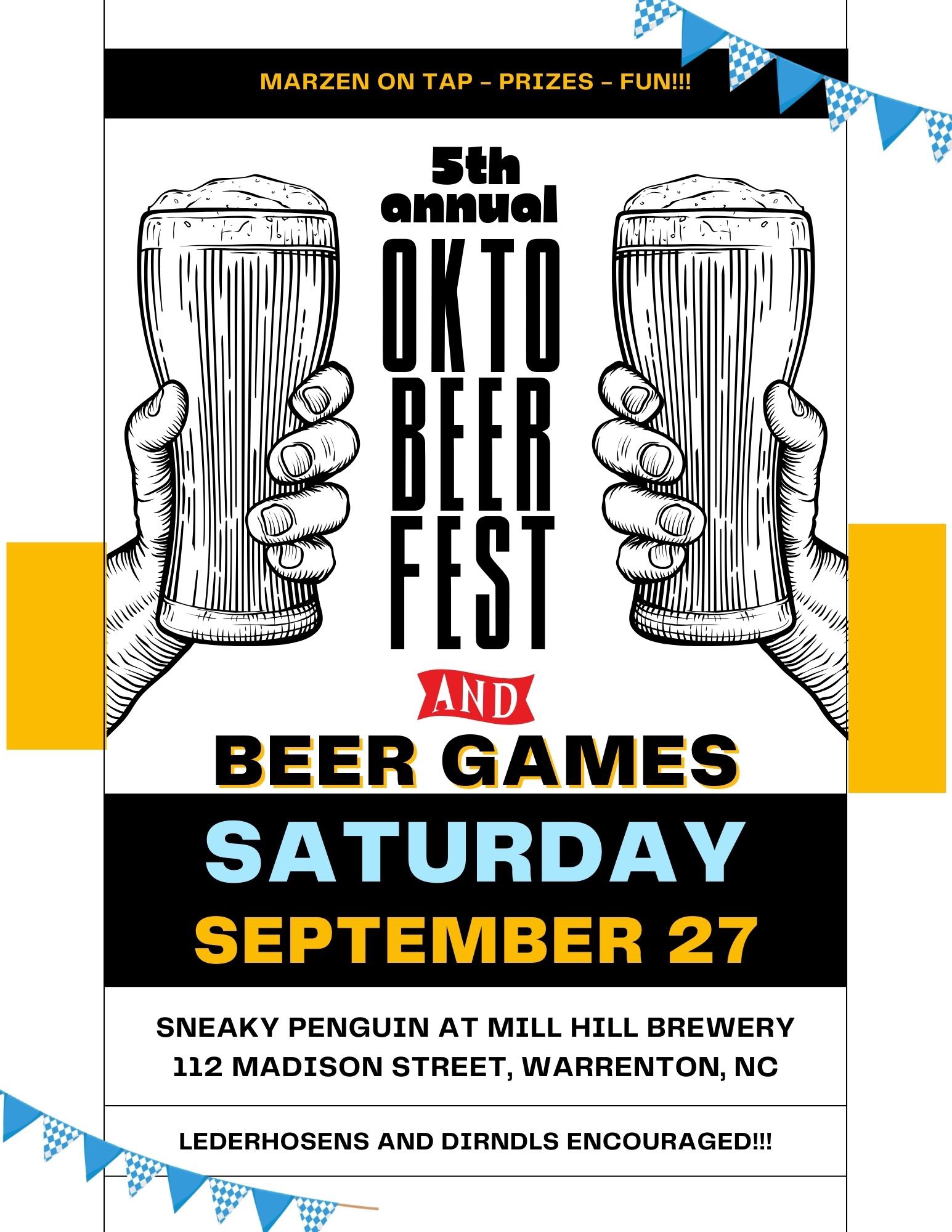 oktoberfest sneaky penguin mill hill warrenton nc 2025