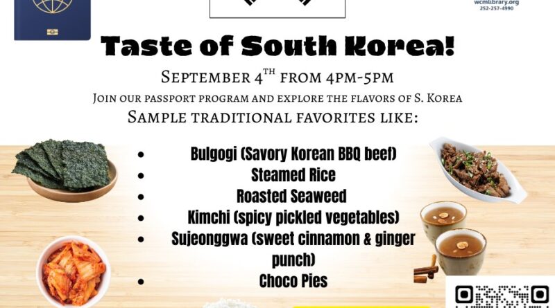 taste of south korea warren county memorial library warrenton nc