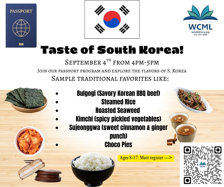 taste of south korea warren county memorial library warrenton nc
